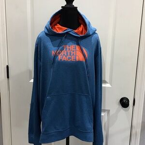 The North Face Men's Blue and Orange Hoodie